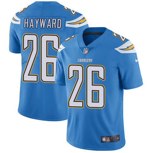 2019 men Los Angeles Chargers #26 Hayward light blue Nike Vapor Untouchable Limited NFL Jersey